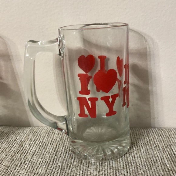 VINTAGE I LOVE NEW YORK set of 6 GLASSES CAPS - Picture 7 of 9